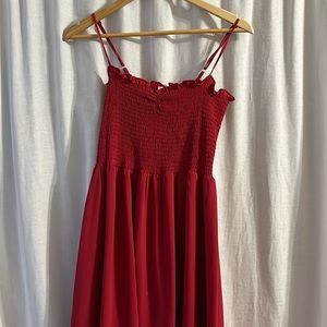 Pink/red spaghetti strap dress